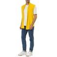 thumbnail image 2 of INSPIRE CHIC Men's Vest Open Front Asymetric Hem Sleeveless Cardigan Vest 50 Yellow, 2 of 7