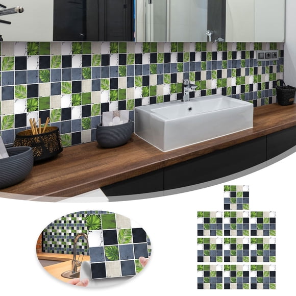 JJKBVCLO 10 Of Self Wall Tiles For Peeling Back Panels Kitchen Back Panel Tiles Kitchen And Bathroom Fireplace Cabinets Kitchen Wall Peeling Back Panels