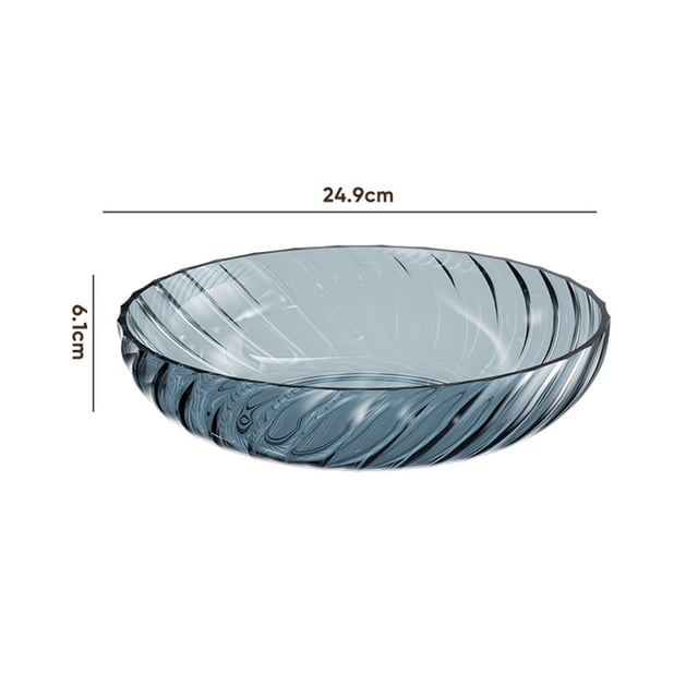 Round Table for Living Room Transparent Crystal Fruit Bowl, Large Opening Snack Bowl for Home Tea Table, Tea Table for Living Room