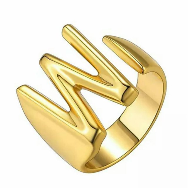 CUITING Fashion Adjustable Initial Alphabet Letter A-Z Ring Finger Rings Women Jewellery-Silver C
