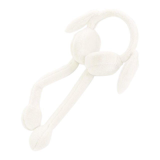 Hamky Cache-Oreilles, Cache-Oreilles Unisexe avec Oreilles de Lapin Mignon Rabbit Chauds Hiver/extérieur Cache-Oreilles Blanc