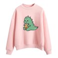 thumbnail image 1 of IROINID Rabais Vêtements d'Hiver pour Femmes Chandails à Capuchon d'Hiver Chandails Aguichant Col Rond Manches Longues Hauts Blouse Imprimée Régulière,Pink, 1 of 3