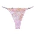 thumbnail image 1 of Ketyyh-chn99 Culotte Bikini Échancrée en Coton Extensible pour Femmes, Grande Taille pour Femmes, String Séduisant en Maille Brodée pour Femmes, pour L, Rose, 1 of 3