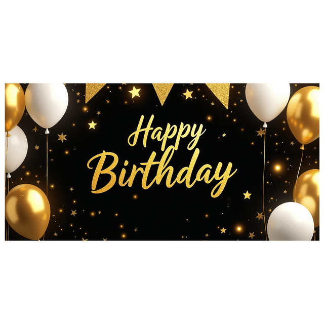 Happy Birthday Balloon Confetti Banner Party Supplies Colorful Backdrop Birthday Decoration Photography Props Celebration Event Decor