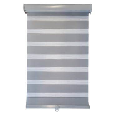 ITY - Olivia Stone - 60" X 84" Alternate Zebra Blinds Window Shade Cordless Grey