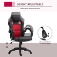 thumbnail image 4 of HOMCOM Chaise de Bureau Chaise d'Ordinateur Style Voiture de Course Style Voiture de Course, 4 of 10