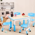 thumbnail image 1 of Kids Table and Chairs Set, Height Adjustable Desk With 4 Seats for Ages 2-10,Arts & Crafts Table,Graffiti Desktop, Non-Slip Legs, Max 300lbs, Children Multi-Activity Table for Classrooms,Daycares,Home, 1 of 7