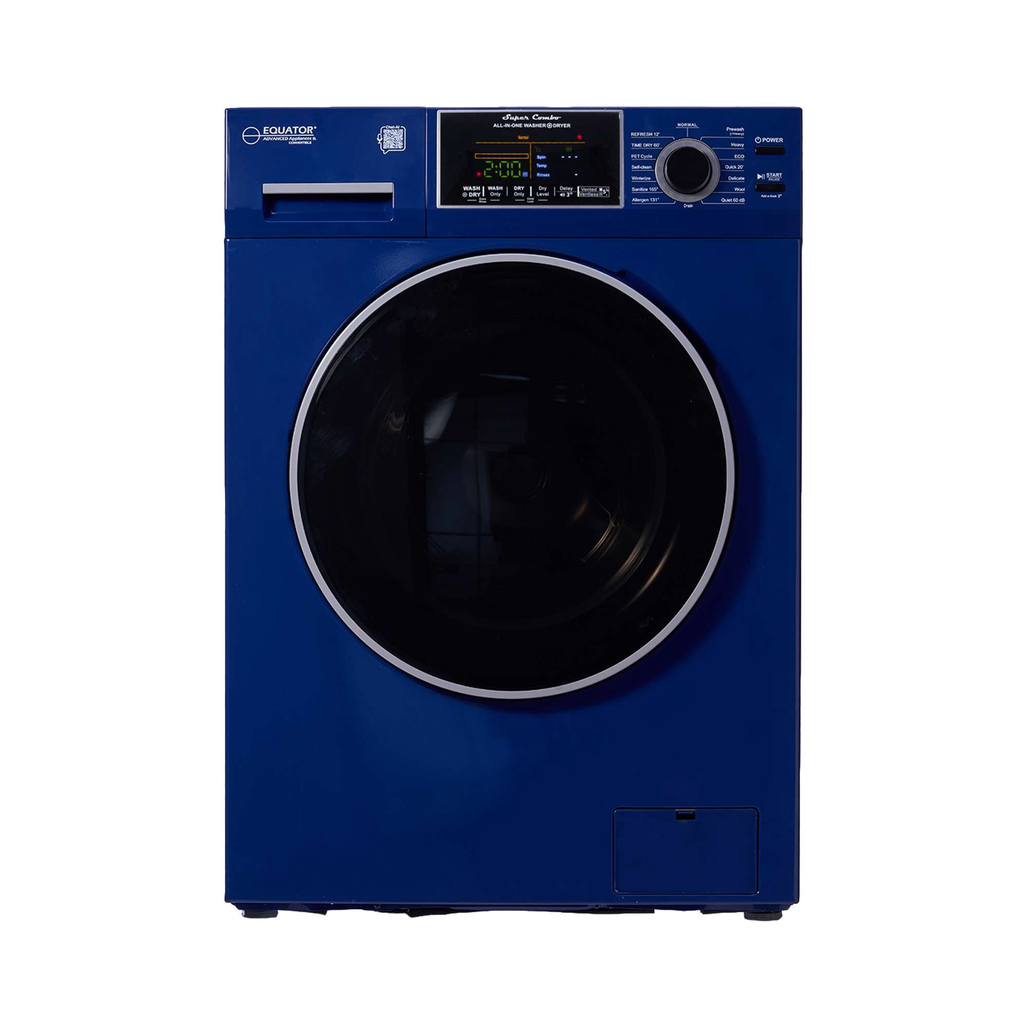 Equator Original All-In-One CONVERTIBLE Washer-Dryer 18lb/1.9cf SANITIZE ALLERGEN PET Cycle 1400RPM