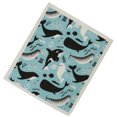 thumbnail image 4 of Kitchen Cleaning Cloth Bowls Washing Towel Dishes Wash Rag Kitchens Tools Household Absorbent Dish Cloths with Lovely Patterns Fish, 4 of 5