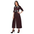 thumbnail image 3 of Moomaya Robe Kurti d'Été à Manches Courtes Imprimée, Tunique Ligne A pour Femmes, 3 of 5