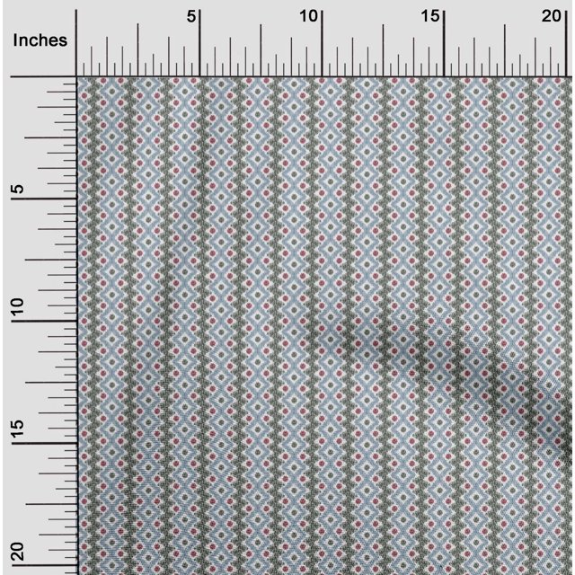 oneOone Cotton Flex Fabric Diamond & Chevron Ikat Print Fabric By Yard 40 Inch Wide