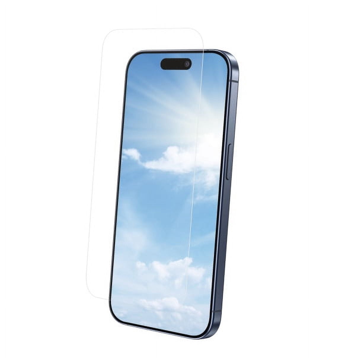 onn. Corning Glass Screen Protector for iPhone 16 Pro, Made with Durable Glass by Corning®, with Advanced Easy Application Tray