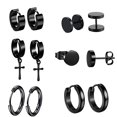 thumbnail image 2 of Ensemble de 6 Boucles d'Oreilles Punk Mode en Acier Inoxydable pour Hommes, 2 of 9