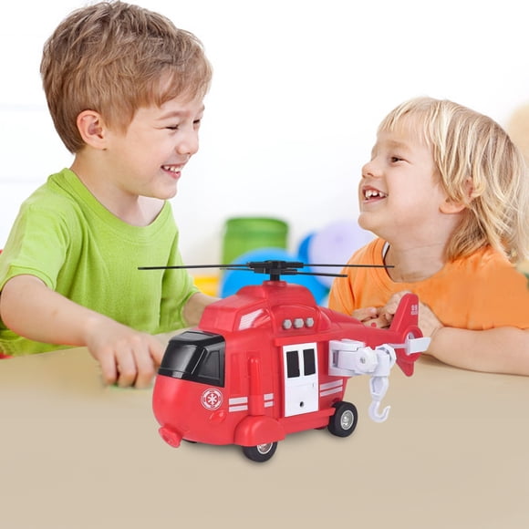 Gifts for Kids! Suncoda Toys, Kids Oversized Helicopter Toy Inertial Helicopter Model Lighting Music Projection Simulation Airliner Model