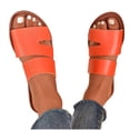 thumbnail image 4 of Graduation Gift AXXD Ladies Sandals OrangeSize 8.5 New Summer Flat Sandals Open Toe Casual Slides, 4 of 5