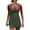 Dark Gray, variant on Summer Tennis Romper Dresses for Women Racerback Athletic Dresses Built in Shorts Hollow Back Exercise Womens Golf Outfit, Dark Gray, L