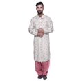 thumbnail image 1 of Atasi Printed Rayon Pathani Kurta With Solid Salwar For Mens Party Wear, 1 of 5