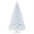 thumbnail image 1 of Gymax 9ft White Christmas Tree Classic Pine Tree PVC Material Thicken Tips(White), 1 of 10