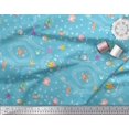 thumbnail image 3 of Soimoi Poly Georgette Fabric Fish,Shell & Starfish Ocean Print Sewing Fabric Yard 42 Inch Wide, 3 of 3