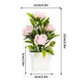 thumbnail image 4 of TIMIFIS Artificial Potted Flowers, Mini Rose Artificial Flowers In Pot, Desktop Decoration for Home Office Faux Flowers for Table Dinning Room Decoration Shelf Decor, 4 of 7