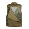 thumbnail image 3 of LUXUR Mens With Multiple Pockets Cargo Jacket Fishing Climbing Utility Vests Deep Army Green M, 3 of 3