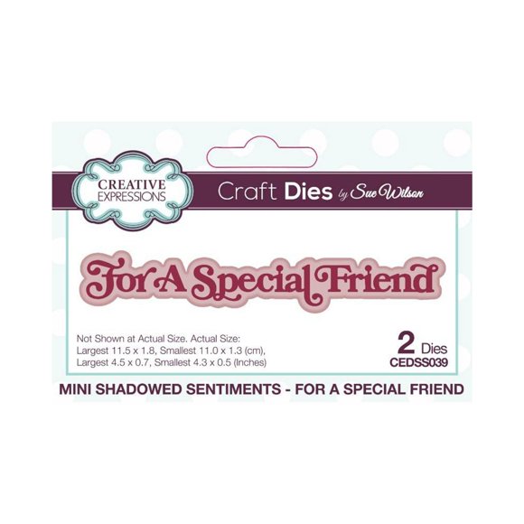 Creative Expressions Sue Wilson Mini Sentiments Ombrés pour un Ami Spécial, Marron, 4.5 x 0.7 Po