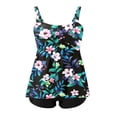 thumbnail image 4 of Riforla Swimsuits for Women Plus Size Tankini Swim Top with Supportive Underwire Adjustable Straps Print or Solid Color Swimming Suits for Women Purple5 L, 4 of 4