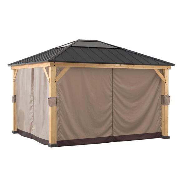 Sunjoy Universal Curtains for 11 ft. ×13 ft. Wood-Framed Gazebos