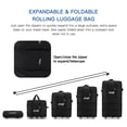 thumbnail image 3 of Expandable Suitcase Bag Foldable Rolling Luggage Bag for Travel Business, 3 of 8