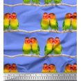 thumbnail image 1 of Soimoi Poly Georgette Fabric Branch & Colorful Parrot Bird Printed Craft Fabric by The Yard 42 Inch Wide, 1 of 3