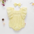 thumbnail image 2 of Stylish Girls Ruched Bodysuit Casual Outfit with Delicate Ruffles and Comfortable Jumpsuit Design for Everyday Wear, 2 of 2