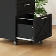 thumbnail image 3 of GloryStar Wood Filing Cabinet with Lock, Portable Under-Desk Storage Drawer Unit on Casters for Home Office, 3 of 5