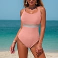 thumbnail image 2 of WUANDIXFA Maillot de Bain une Pièce pour Femmes à Effet Ventre Plat, Robe de Bain Mode pour Femmes, Maillots Rehausseur, Maillot de Bain une Pièce, Rose, G, 2 of 6