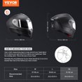 thumbnail image 2 of VEVOR Casque de Motocross Intégral avec Communication Bluetooth, 2 of 9