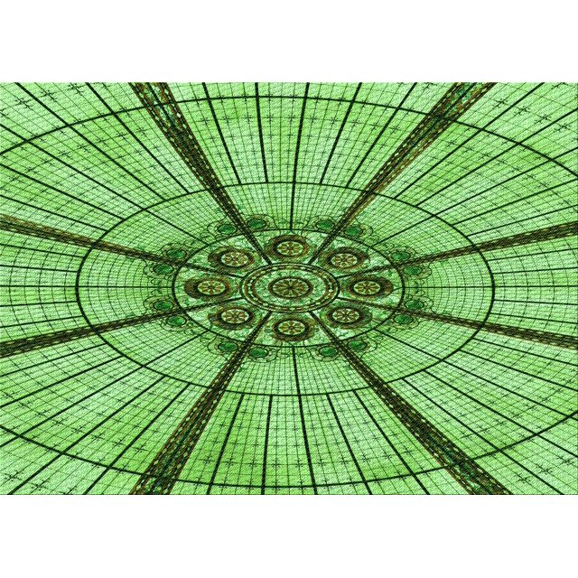 Ahgly Company Machine Washable Indoor Rectangle Transitional Yellow Lawn Green Area Rugs, 3' x 5'