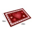 thumbnail image 3 of TIMIFIS Valentine's Day Door Mat - Front Door Mat - Bath Rug Super Absorbent Quick Dry - Rubber Backing Non Slip Washable Bathroom Floor Mats - Red 16x24 IN, 3 of 7