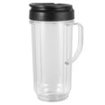 thumbnail image 2 of Blender Cup Tall Large Big Cup 22oz Plastic Replacement Container with Handle Blender Accessories (Cup + Lid), 2 of 8