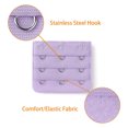 thumbnail image 4 of INSPIRE CHIC Rallonges de Soutien-Gorge pour Femmes à 3 Crochets 3 Rangées Bretelle de Soutien-Gorge Extensible Boucle Crochets Bande de Soutien-Gorge Violet Pâle 10, 4 of 5