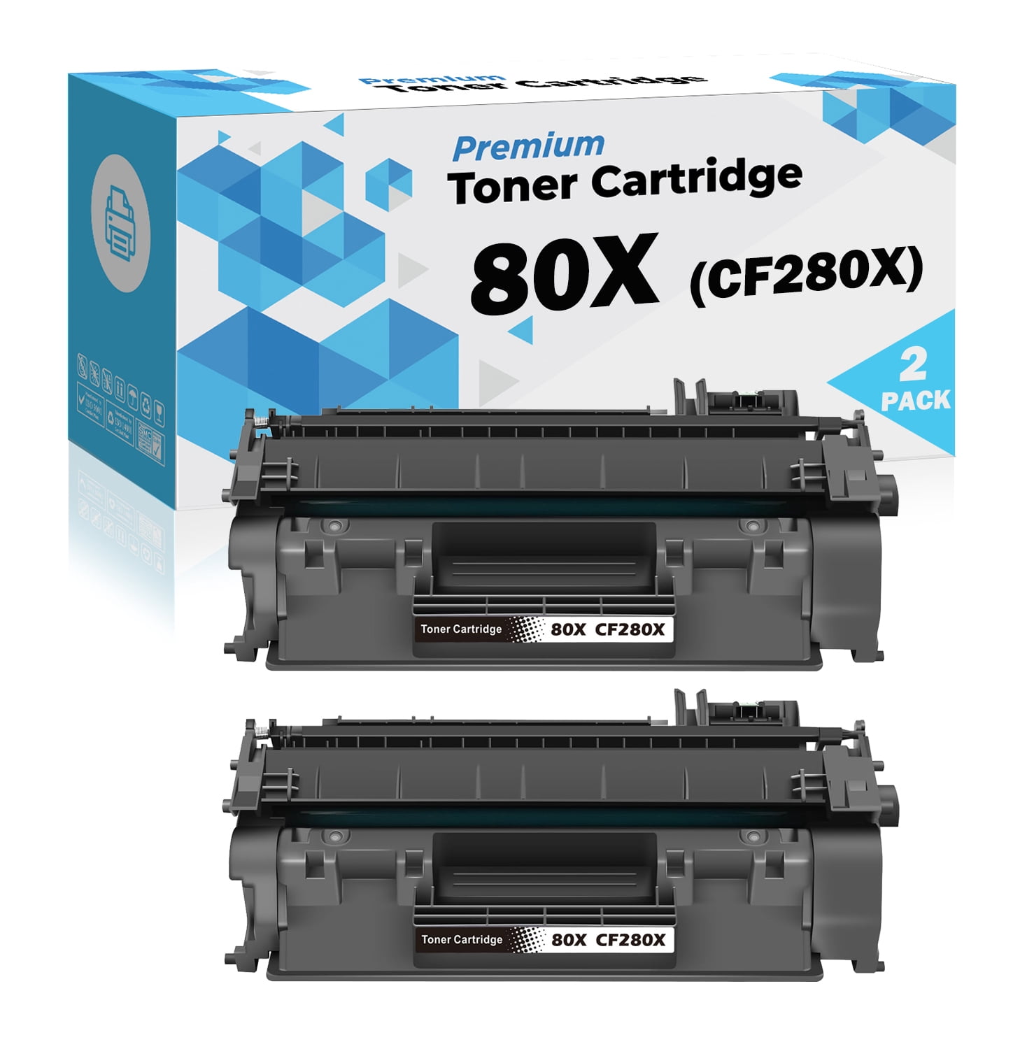 Ultra Toner® Compatible Replacement for HP 80X CF280X Toner Cartridge hp80x cf280x High Yield Black for HP Laserjet Pro 400 M401dn M401dne M401dw M401n MFP M425dn MFP M425dw (2PK)