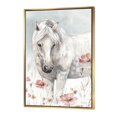 thumbnail image 1 of watercolors Pink Wild Horses I - Farmhouse Framed Canvas, 1 of 3