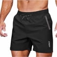 thumbnail image 1 of asjyhkr Mens Gym Shorts Quick Drying Zipper Pockets Workout Shorts Drawstring Elastic Waisted Athletic Shorts, 1 of 8