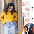 thumbnail image 2 of JilgTeok 2 Packs 4pcs Pant Waist Tightener Buttons Pins Sakura Rabbit/Cat Waist Buckles Adjustable Waist Buckle Extender Pants Clips No Sewing for Loose Jeans Skirts Clearance, 2 of 4
