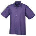 thumbnail image 1 of Premier Chemise de Travail Formelle en Popeline Unie à Manches Courtes pour Hommes, 1 of 3