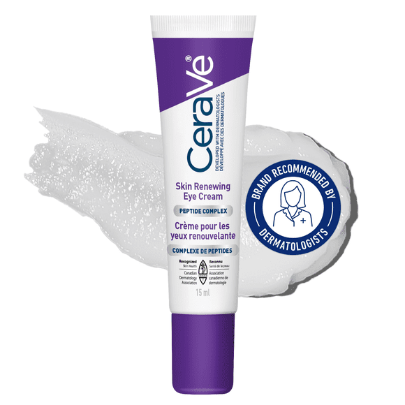CeraVe Crème Contour des Yeux Rénovatrice, Crème Anti-Âge avec Caféine, Peptides et Céramides, 15 ml