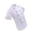 thumbnail image 1 of Men Women Double Breasted Short Sleeve Chef Uniforms Coat Restaurant Cook Uniform L White Short Sleeve, 1 of 9