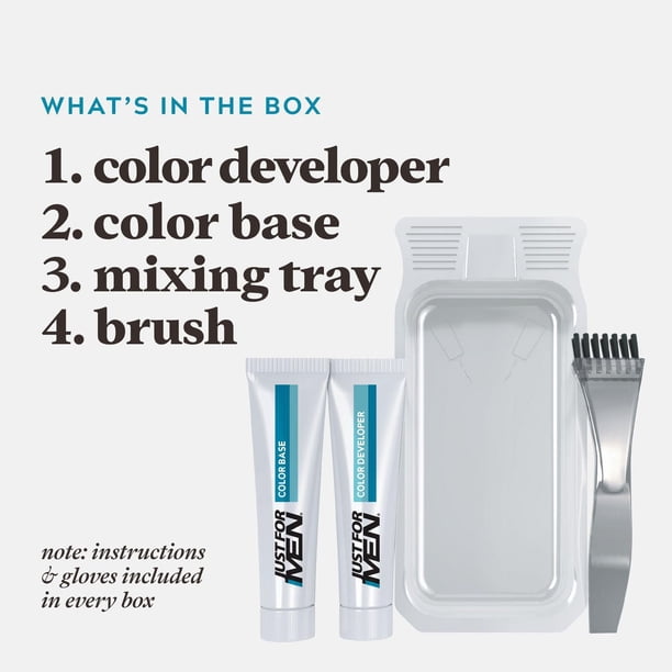Just For Men Mustache & Beard M-55 Real Black Brush-In Colour Gel