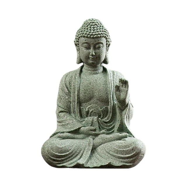 Statue Buddha Assise Décorative Extérieur Intérieur Cadeau Ornement Type Porche A-02. Fabriquée en Matériau de Sable et Pierre de Haute Qualité avec une Apparence Lisse et Texturée. la Statue Représente un Buddha en Méditation en position Assise avec des Détails Complexes, Idéal pour Créer une Atmosphère Chaleureuse et contemplative. Convient à une Utilisation Intérieure et Extérieure, Y Compris la Décoration de la Maison, du Jardin, du Porche Ou du Bureau. dimensions Approximatives : 8cm x 6cm x 10cm (3.15 Po x 2.36 Po x 3.94 Po).