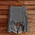 thumbnail image 3 of WZXFASHION Chandail en Tricot pour Femmes Mode à Manches Longues Col Rond Blouse Hiver Chaude Couche Haut Quotidien Sorties Chemises Solde Liquidation 2025 designer Chandail à Capuchon à Fermeture Éclair, 3 of 3