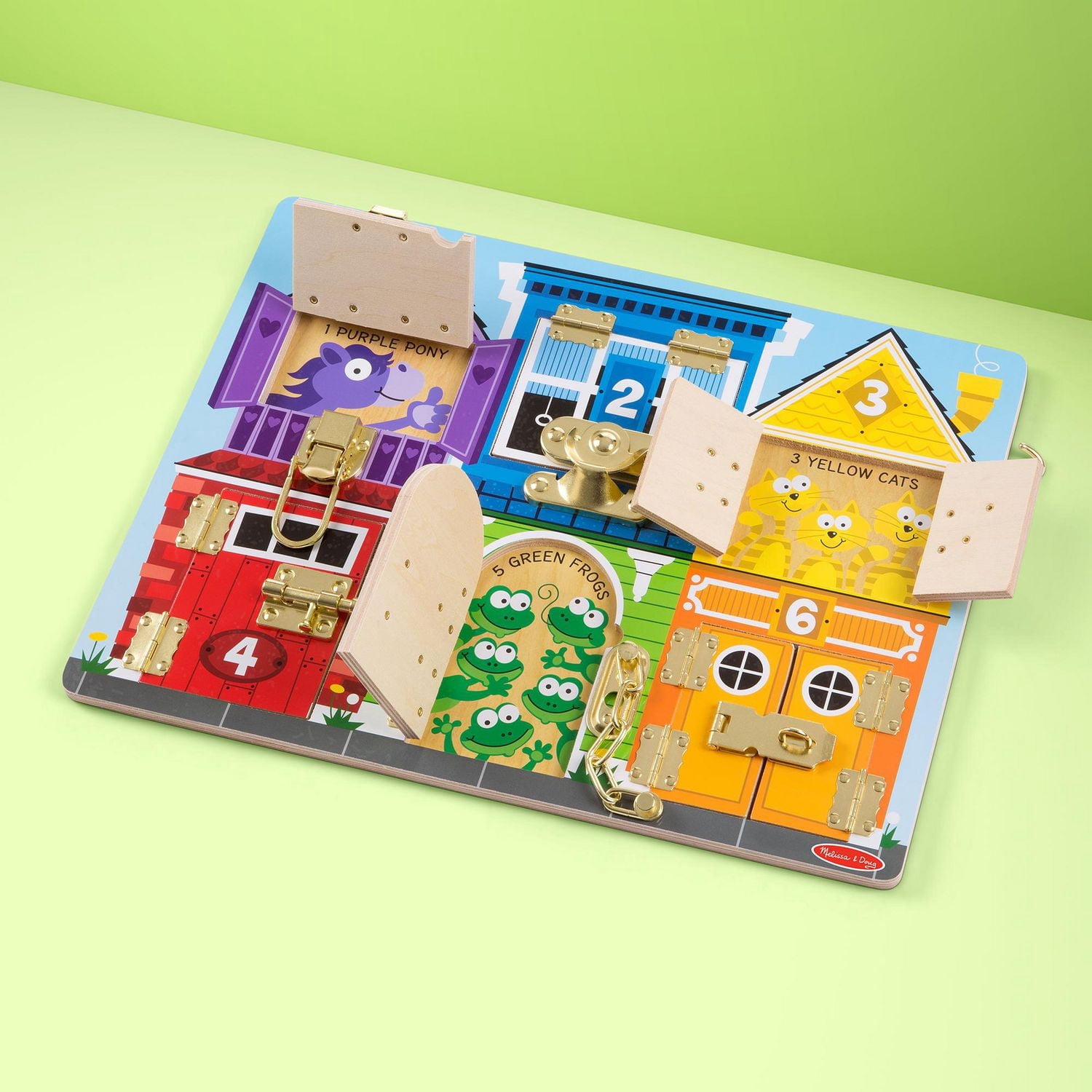 Melissa & Doug Latches Planche d’activités en bois - Certifié FSC