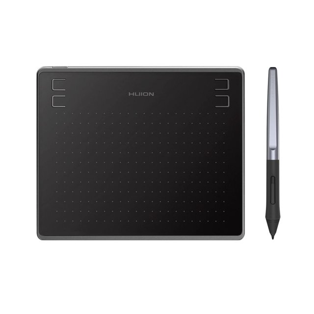 Refurbished Huion HS64 Creative Pen Tablet, Battery-Free PW100 Stylus with 8192 Pressure Levels, 6.3 x 4 Inch Active Area, Black, Compatible with Windows Mac Linux Android